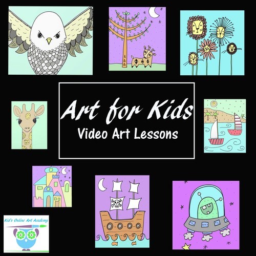 8 DIRECTED DRAWINGS Video Art Lessons | How to Draw Step-By-Step