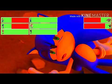 Mario & Sonic Final Battle with healthbars