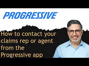 How to contact your claims rep or agent from the Progressive app