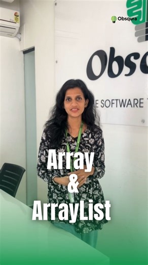 Obsqura Zone | Software Training Hub | Array vs ArrayList — Confused? You’re not alone! These basics decide how strong your automation testing foundation will be 🚀 At Obsqura,... | Instagram