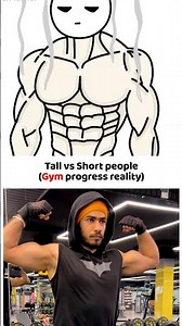Tall VS Short People | Gym progress reality 🙄 #gym #animation #relatable