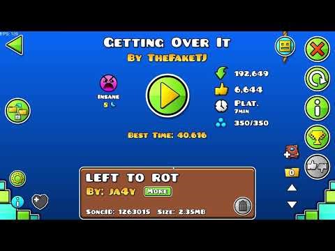 Getting Over It - By TheFakeTJ (Insane 8*) (Platformer) - Geometry Dash
