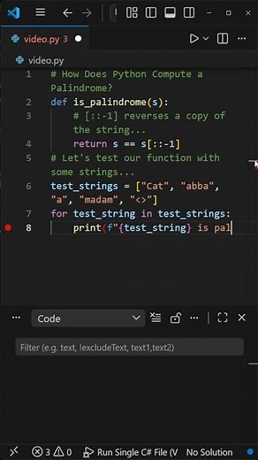 How Does Python Compute a Palindrome?