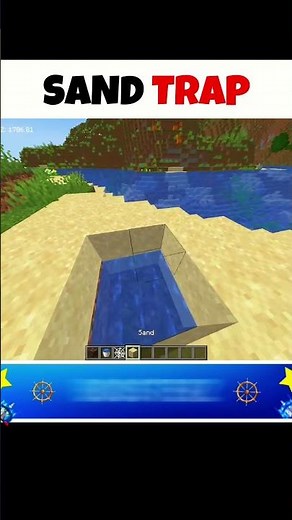Quickest Sand Trap ☠️ | #shorts #youtubeshorts #minecraft