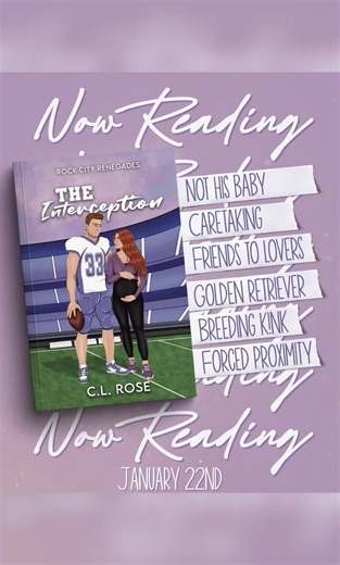 Happy Early Birthday to me 😍 📚 The Interception by @authorclrose Releases January 22nd 💕 I was already obsessed with the series, but I just know Theo is going to send it into the next level. 🫠 🏈 Accidental Pregnancy (Not his baby) 🐾 Friends to Lovers 🏈 Forced Proximity 🐾 Golden Retriever MMC 🏈 Caretaking 🐾 Breeding/Pregnancy Kink #clrose #theinterception #nothisbaby #mustread #booktok