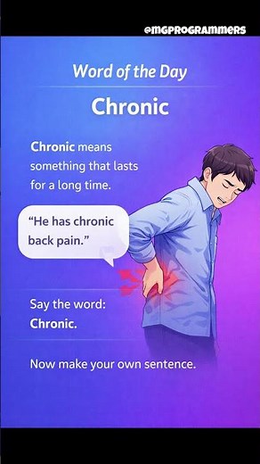 Word of the Day – Chronic | Learn English Vocabulary