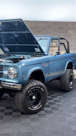 Maxlider Brothers Customs on Instagram: "AVAILABLE NOW - ‘75 Porsche Gemini Blue Coyote!!! . Full frame-off custom Bronco IN PROGRESS by the team at Maxlider Brothers Customs! . Crate Gen-3 Coyote . 10-spd automatic . Vintage A/C . 4-wheel disc brakes with Hydroboost . Premium lift kit with Fox shocks & reservoirs . Power windows . Power AMP steps . Backup camera . Touchscreen Bluetooth stereo . Chilewich yacht flooring (YOU pick color) . Custom console extension . Premium Maxlider Signature dis