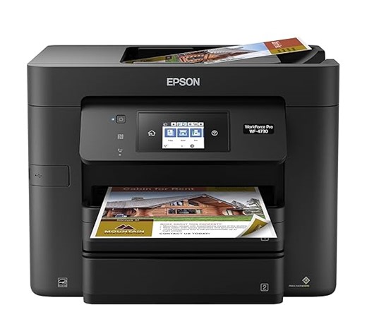 Epson WorkForce Pro WF-4730 Wireless All-in-One Color Inkjet Printer, Copier, Scanner with Wi-Fi Direct, Amazon Dash Rep