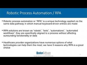 5 Benefits: RPA for Healthcare - Boston Software Systems - Healthcare Robotic Process Automation