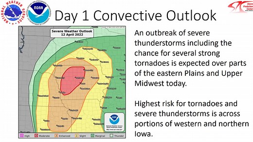 Here is our video briefing sharing the latest about the severe weather threat for today (April 12). | NOAA NWS Storm Prediction Center