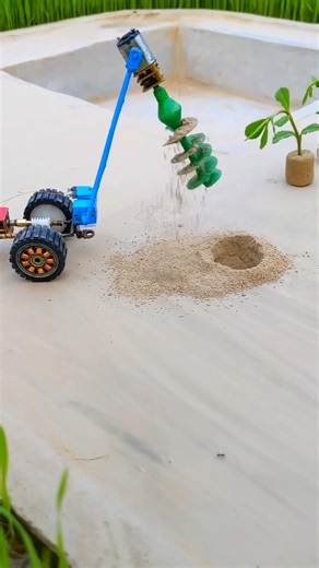 Beginner Life | Mini Tree Planting Machine #machine #miniature #tractor #diy | Instagram