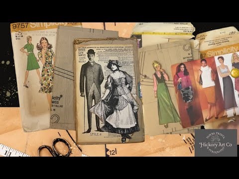 How to Use a Vintage Sewing Pattern to Make a Junk Journal | DIY Upcycle Craft | Vintage Tissue
