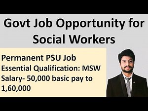 Govt Job Vacancy for HR CSR Professionals | PSU Notification | BEML Recruitment in Social Work MSW