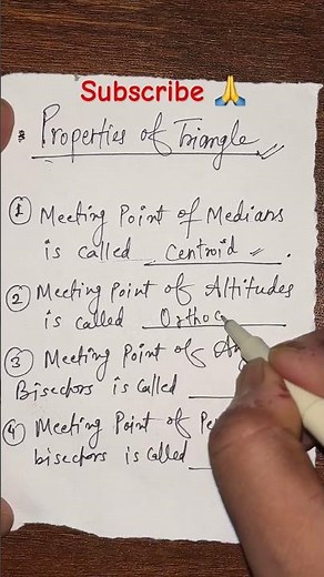 Properties of Triangle #maths