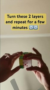 How to solve a RUBIKS CUBE with 2 MOVES 🧩#shorts