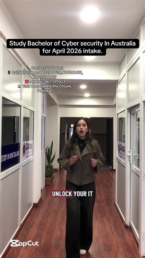 Study Bachelor of cybersecrity in Australia for April 2026 intake🇦🇺. 📞 Contact Us Today! 📱 Call/WhatsApp: 9822777613,9701160611,9827599805 ☎️Landline: 061-591023 🏢 Visit Us at Siddhartha Chowk, Pokhara. Your success is our mission — let’s reach your goals together! 🌟#fyp #GlobalConsultPokhara #GlobalConsult #studyinuk #StudyInAustralia