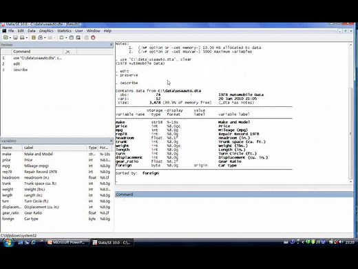 stata基本回归分析