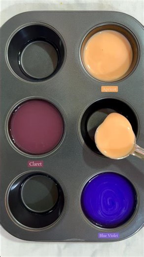 Guess the Color | Apricot + claret + blue violet #colormixing #amazing