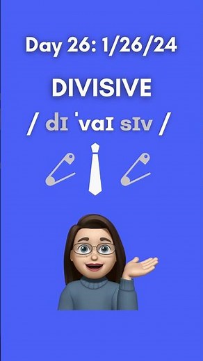 Word of the Day: DIVISIVE #englishvocabulary #learnenglish #learnenglishpronunciation