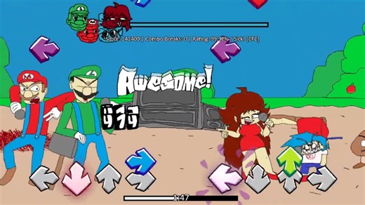 FNF - Tails Gets Trolled v4 - Hammerhead (BF & GF vs Mario & Luigi)