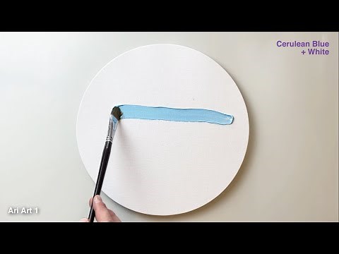 Acrylic Painting for Beginners on Round Canvas Step by Step