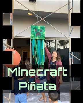 Minecraft Creeper Piñata using a box