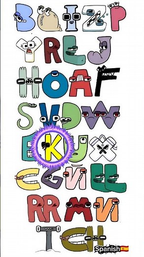 Spanish alphabet lore song #alphabetlore #alphabetsong #shorts