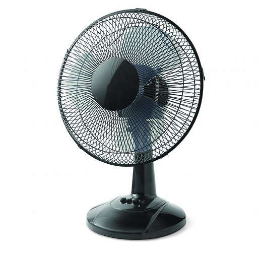 Mainstays 12" 3-Speed Oscillating Table Fan, FT30-8MBB, New, Black