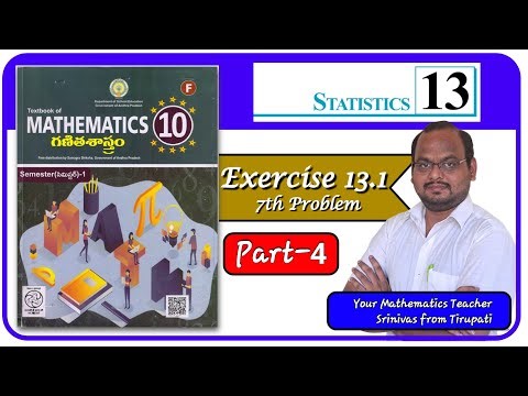10th Class || 13th Chapter || Statistics || Exercise 13.1 || Part-4 #statistics #telugu #english