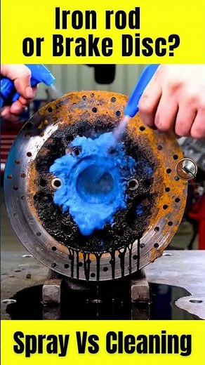 Rust Removal Test Spray vs Sanding on Iron Rod & Brake Disc! #Shorts #diy #satisfying