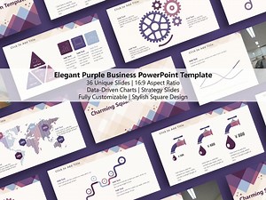 Elegant Purple Business Powerpoint Template: Modern Corporate PPT (digital Download) - Etsy Canada