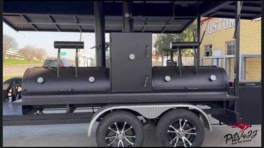 15 reactions | Here's a glimpse of our latest creation—a beautiful trailer pit rolling out from the factory. Crafted with care, this custom trailer comes loaded with practical options, tailored to our customer's preferences. Rule The Smoke ® www.pitsbyjj.com 713-691-2922 #bbq #barbeque #texas #custompits | BBQ Pits by JJ | Facebook