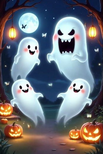 Friendly Ghosts vs Scary Ghost | Cute Ghost Cartoon Story