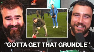 Jason talks to Travis about his time on the Thursday Night Football broadcast in Chicago, what it was like sharing the booth with Al Michaels ands Kirk Herbstreit and Ryan Fitzpatrick avoiding Jason's "grundle" during a snap under center demonstration. | New Heights