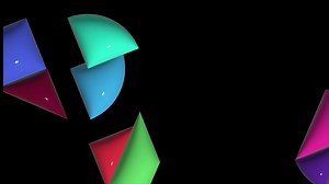 Digital animation of a puzzle forming a heart against the black background. Beautiful Colorful Puzzle Pieces.