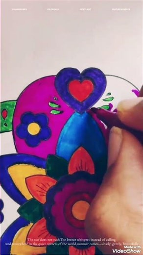 Mandala Flower Coloring 🌸✨ | Relaxing Sketch Pen Art 🎨 #drawing #art #aestheticart #mandalapainting