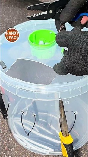 Electrician’s Bucket! Electrical Box and Zip Tie Hack! #shorts