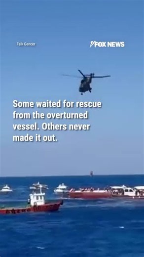 WATCH: Ferry capsizes off Cyprus as passengers cling to overturned vessel