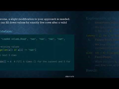 Achieving Desired Output in Python: Filling Down Values in DataFrames
