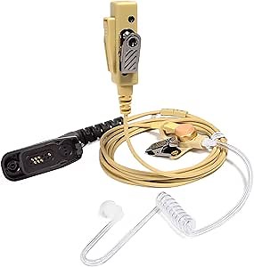 UAYESOK Two Way Radio Earpiece for Motorola APX900 APX1000 APX4000 APX6000 APX7000 APX 8000 XPR6350 XPR6550 XPR 7350 XPR 7550 XPR 7580, Acoustic Tube Headset with Big PTT, Multi Pin