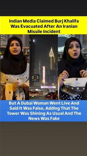 No Missile, No Panic: Dubai Woman Debunks Burj Khalifa Evacuation Story#viralnews #shortsfeed