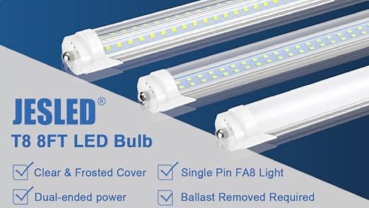 JESLED 8ft t8 Single Pin Fa8 led bulb