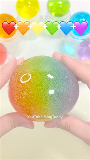 ❤️+🧡+💛+💚+💙+💜Tape Balloon DIY with Super Giant Orbeez and Nano Tape‼#MingToday