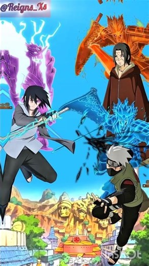 Sasuke vs Itachi and Kakashi ⚡ Who Will Win? #naruto #shorts