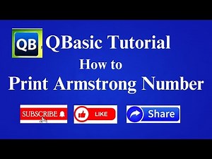 QBasic Tutorial To Print The Input Number Is Armstrong Number Or Not ||QBasic Tutorials