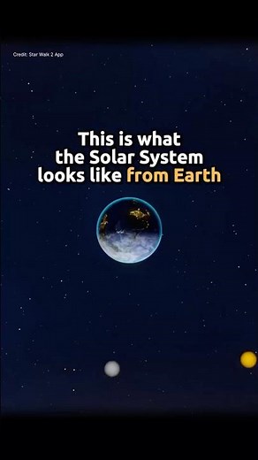 This is What the Solar System looks like from Earth #solarsystems #astronomy