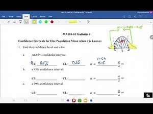 Chapter 8.1 Worksheet Video Solutions