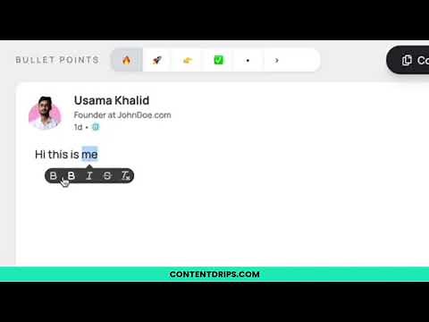 Make your LinkedIn text bold, italic & add emoji style bullet points.