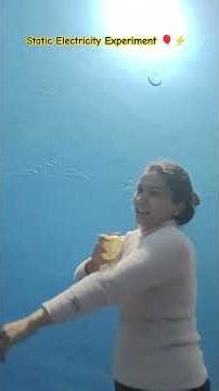 Balloon Sticks to Wall! Static Electricity Experiment with Kids 🎈⚡ #Shorts