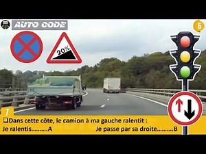 2023 examen test code de la route 😘 permis de conduire 40 question et réponse
